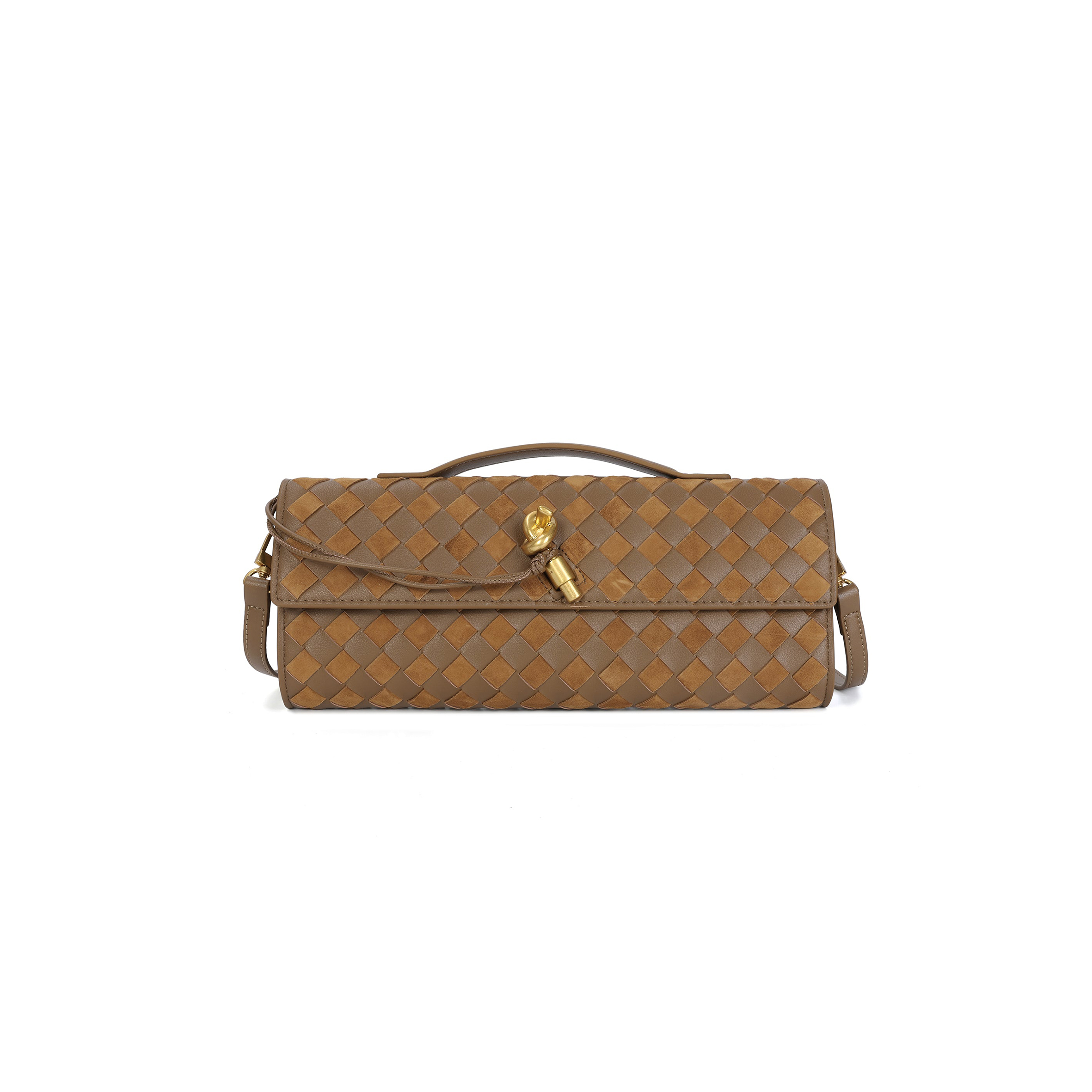 BOTTEGA VENETA HAND-WOVEN LONG LEATHER CLUTCH  (31*13*3cm)